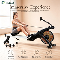 Máquina de Remo Comercial para Gimnasio, con Múltiples Resistencias, para Ejercicios Cardiovasculares en Interiores, con Estructura de Acero Resistente, para Entrenamiento en Casa