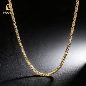 NUOYA Modeschmuck 6mm 18K Vergoldete Kettenkette Geometrisches Design Schlangenschuppen-Kette für Herren - Product Image 1