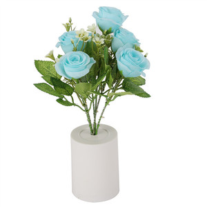 Commercio all'ingrosso della fabbrica 3 testa tulipano fiore Mini rosa chiaro reale tocco artificiale tulipano fiore per la casa decorazione comodino - Product Image 5