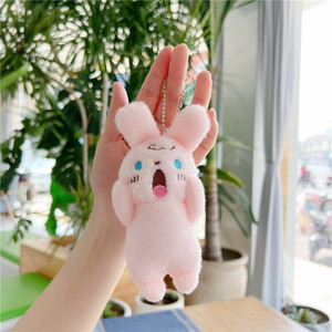 12Cm Thiết Kế Hàn Quốc Mềm Dog Sang Trọng Móc Chìa Khóa Kawaii La hét Thú Nhồi Bông Đồ Chơi Thỏ Con Chó Gấu Mèo Sang Trọng Keychain Đồ Chơi Túi Quyến Rũ - Product Image 3
