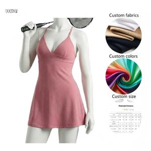 Women's Summer Sport Tennis Skirt Breathable Acetate/Polyester/Spandex Solid Color Casual Embroidered Plain Dyed for Badminton - Product Image 1