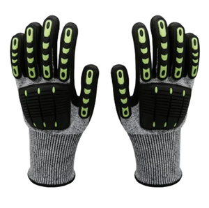 Guantes De seguridad industriales resistentes a cortes SONICE Material TPR Guantes De impacto para trabajo mecánico de construcción de campos petrolíferos - Product Image 3