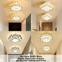 Lampu Kristal LED Modern Minimalis untuk Ruang Makan & Kamar Tidur, Lampu Plafon LED Mewah untuk Interior Rumah, Lampu Lorong & Koridor