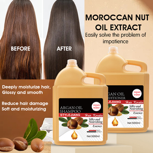 Champú y acondicionador sedoso y nutritivo para cabello de gran volumen para uso profesional en salón, aceite de argán sin sulfato a granel - Product Image 4