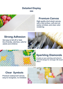 Peinture Diamant : Kit de Broderie Diamant Complet avec Résine Carrée, Motif Fille de Dessin Animé, Décoration Murale, Idéal pour Offrir - Product Image 4