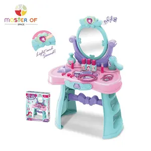 Beauty Make-Up Kit Verlichting Geluid Plastic Kaptafel Speelgoed Set Voor Kinderen P08h021