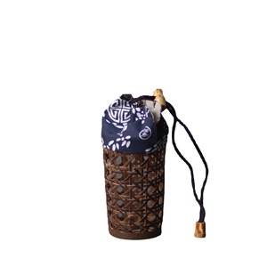 Bamboo Woven Teacup Holder 7cm Diameter 11cm Height Portable Tea Ceremony Storage Basket <b>Coffee</b> Tea Accessories - Product Image 5