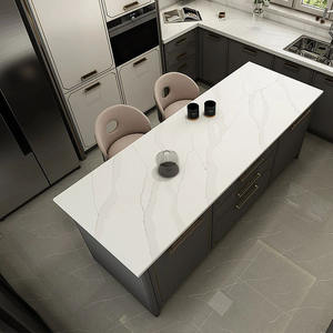 เคาน์เตอร์ครัว/ท็อปโต๊ะทำจากหินควอตซ์ลายหินอ่อนคาลาคัตต้าสีขาวขัดเงา - Product Image 2