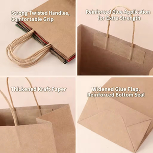 Bolsa de Papel Kraft Marrón al por Mayor con Asa Clásica, Bolsa de Embalaje Biodegradable Desechable para Ropa, Zapatos y Regalos - Product Image 6