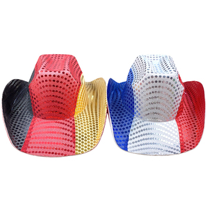 Casquette d'extérieur en jean à sequins pour adulte, style football |   Allemagne <span class=keywords><strong>France</strong></span> Pays-Bas Italie Remise des diplômes Saint-Valentin Thanksgiving - Product Image 5