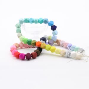 Cuentas hexagonales no tóxicas para abalorios DIY, cuentas de silicona Premium - Product Image 2