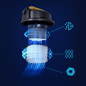 Aspirador de recipiente Succión de potencia fuerte para casa limpia Tanque de gran capacidad Húmedo y seco y soplado 3 usos Negro CE - Product Image 6