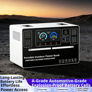 Station d'alimentation portable d'extérieur avec sortie 220V, grande capacité et longue autonomie, idéale pour les situations d'urgence à domicile et les voyages en autonomie - Product Image 2