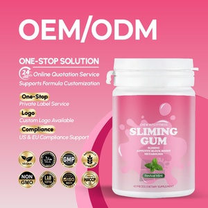 Gommes amincissantes OEM/ODM à marque privée pour la perte de poids, le contrôle de l'appétit et le stimulation du métabolisme, saveur menthe revitalisante, lot de <span class=keywords><strong>60</strong></span> pièces - Product Image 1
