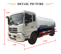 Camion-citerne à eau diesel Dongfeng Tianjin 190 ch, neuf, 10 m³, empattement 4500 mm