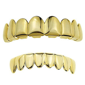 Blues Vente en Gros Mode Grillz Dents en Cuivre <span class=keywords><strong>Pas</strong></span> <span class=keywords><strong>Cher</strong></span> Personnalisé Huit Dents Haut et Bas Hip Hop - Product Image 1