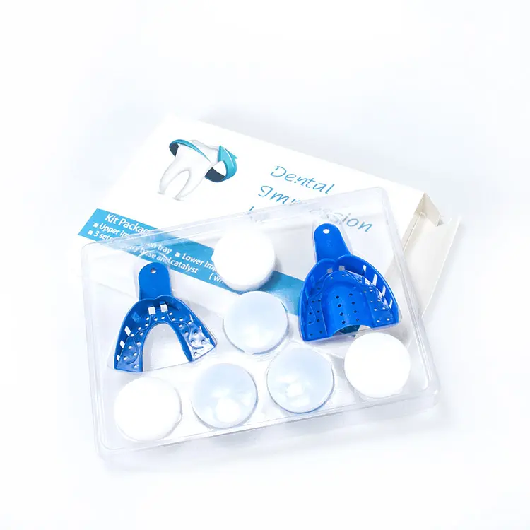 Schlussprodukt Großhandel 6 Stück Zahnlabor Zähne Silikon-Formbad Maserung Sockel Zahnarzt Ausrüstung Abdruckmaterialien-Kit