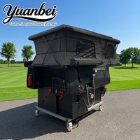 Boîte d'expédition tout-terrain en alliage robuste, auvent de pick-up renforcé, espace double lit, étanche, en acier inoxydable, coulissant pour le voyage
