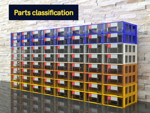 MFTLONG F0 140*90*40MM Desktop Organizer Containers Cabinet Storage Boxes 120PCS Rectangular Modular Craft <strong>Small</strong> Parts PP