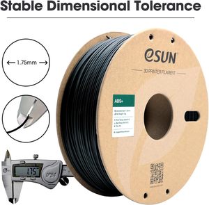 Hot Sale ESUN ABS+ ABS Plus Filament 1.75mm 1KG High Toughness for FDM 3D Printer Neat winding filament