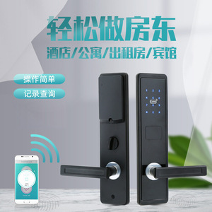Wenxun Smart Electronic Door <b>Lock</b> J026 For Hotels Apartments Wooden Doors With Card <b>Key</b> And Mechanical Backup - Product Image 5
