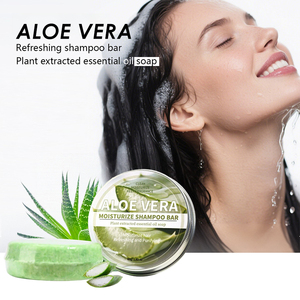 Shampooing Solide Marque Blanche à l'Aloe Vera et Huiles Essentielles Végétales pour la Croissance Capillaire, Hydratant et Purifiant, Adapté à Tous Types de Cheveux - Product Image 1