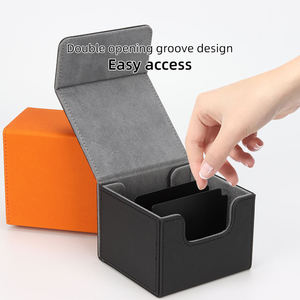   Estuche de Almacenamiento de Cartas de Cuero PU para Más de 140 Cartas, Caja para Mazos de Cartas Coleccionables Commander TCG, para YuGiOh - Product Image 3