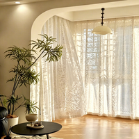 Rideaux occultants modernes à double couche, luxueux, rayés, transparents, avec dentelle et perles métalliques, pour toutes les saisons, pour salon
