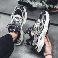 Chaussures pour hommes avec design à rayures assorties, nouvelles chaussures en mesh confortables, chaussures tendance pour hommes, bon prix de gros, chaussures de sport décontractées à plateforme