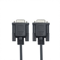 Kabel Ekstensi Serial RS232 DB9 Female ke Female 9 Pin 1:1 Lurus untuk Modem Printer 1m
