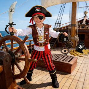 Nuevo Disfraz de Pirata para Niños, Top Ventas de Halloween, para Cosplay y Actuaciones en Salones de Baile - Product Image 5