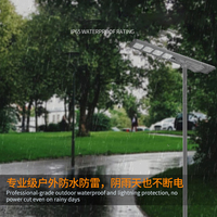 Lampadaire LED solaire 6500K blanc froid, IP65, en aluminium, avec télécommande, allumage crépusculaire, pour extérieur, directement de l'usine