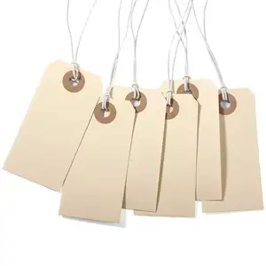 Blank Paper Tag Manila Inventory Shipping Tags with Elastic String