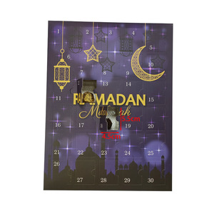 Boîte cadeau en papier personnalisée pour calendrier de l'Aïd el-Fitr, calendrier de l'Avent sensoriel pour jouets, pour emballer le chocolat, les cosmétiques, les bijoux - Product Image 1