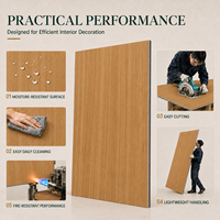 Panneau en cristal de carbone moderne MORLENX, placage en bois de chêne doré naturel pour la décoration murale intérieure des appartements, hôpitaux et salles à manger