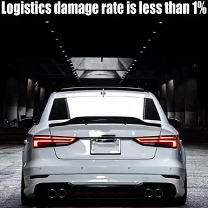 Aileron de coffre arrière pour Audi A3 Berline S3 8V 2014 2015 2016 2017 2018 2019 2020, lèvre de spoiler, aileron de toit arrière de voiture, séparateur d'aileron - Product Image 2