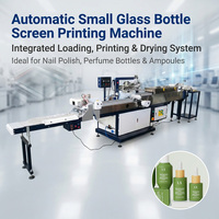 Máquina de Serigrafía Automática Eficiente para Botellas Pequeñas con Función de Volteo y Secado Automático para Envases de Cosméticos
