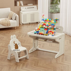 MIGO BEAR ensemble de chaises de <span class=keywords><strong>Table</strong></span> <span class=keywords><strong>multi</strong></span>-<span class=keywords><strong>activités</strong></span> pour tout-petits en plastique bébé étude dessin bureau de lecture enfants bloc de construction et <span class=keywords><strong>Table</strong></span> de jeu - Product Image 1