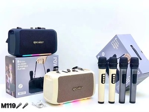 M119 Hot Microphone Portable Speakers Super Boombox Bass Home Party <strong>Karaoke</strong> Speaker Wireless Outdoor Music <strong>Player</strong> With Dual Mic - Product Image 5