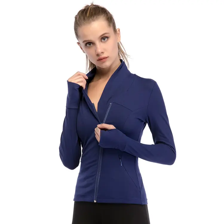 2022 Women Gym Wear New Yoga Wear Women's Sports Workout Clothes Top Quick-drying Slim Fit Zipper Jacket