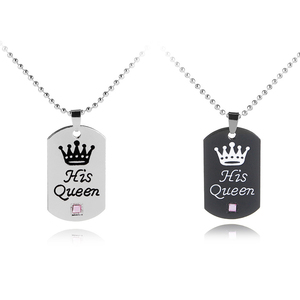 Hot Lover Il Suo Re La Sua Regina Corona Lettera Paio Collana <span class=keywords><strong>Per</strong></span> Le Donne Degli Uomini di <span class=keywords><strong>san</strong></span> <span class=keywords><strong>valentino</strong></span> Regalo di Giorno - Product Image 2