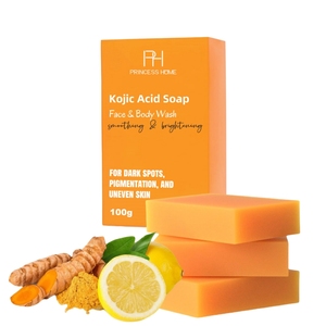 100กรัมขมิ้น Kojic กรดเรืองแสงสบู่กำจัดสิวจุดด่างดำแม้ผิวชุ่มชื้น<span class=keywords><strong>สบู่</strong></span>ทำมือทำความสะอาดอย่างล้ำลึก - Product Image 1