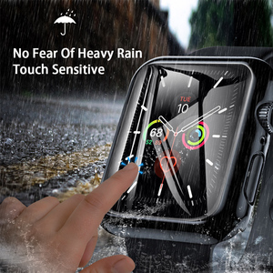 Boîtier de protection pour <span class=keywords><strong>apple</strong></span> <span class=keywords><strong>watch</strong></span> intelligent i <span class=keywords><strong>watch</strong></span>, couvercles en plastique noir, étanche, personnalisé, verre d'écran, <span class=keywords><strong>40mm</strong></span>, série 6 <span class=keywords><strong>5</strong></span> 44mm, luxe - Product Image 2