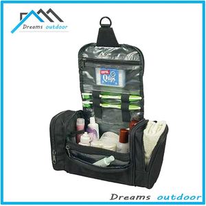 Échantillon gratuit Sac de messager à bandoulière noir simple de conception moderne Grande capacité Sacs de toilette pour hommes Polyester léger - Product Image 3