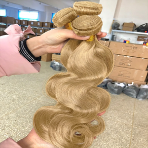 Livraison gratuite, remise, cutical aligné, blond miel brésilien <span class=keywords><strong>613</strong></span> naturel, cheveux lisses Remy - Product Image 3