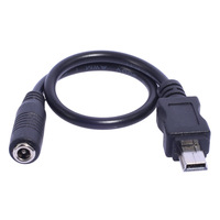 Câble de charge USB femelle 3,5x1,35 mm vers Mini USB mâle 20 cm 3A Charge rapide pour appareil photo et téléphone portable