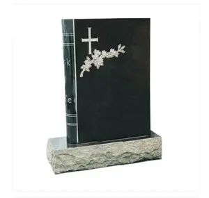 Çin mezar taşı granit siyah granit mezar taşı portekizce/rus tarzı