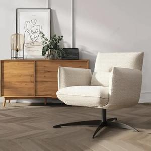 Fauteuil pivotant moderne et minimaliste pour salon, design haut de gamme, confortable - Product Image 2