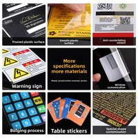 Autocollants personnalisés en soie sérigraphiée pour PC, surface mate, film PVC sur mesure, commande par bouton tactile en relief pour appareils grand public