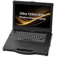Portátil Robusto de 14 Pulgadas, Intel Core Ultra 5 7 AI, Windows 11 Pro, 1000nits, Legible Bajo la Luz Solar, WiFi 6, Computadora Industrial